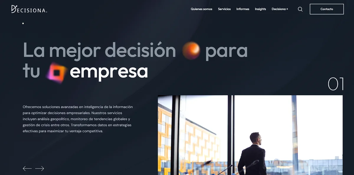 Web corporativa del proyecto Decisiona